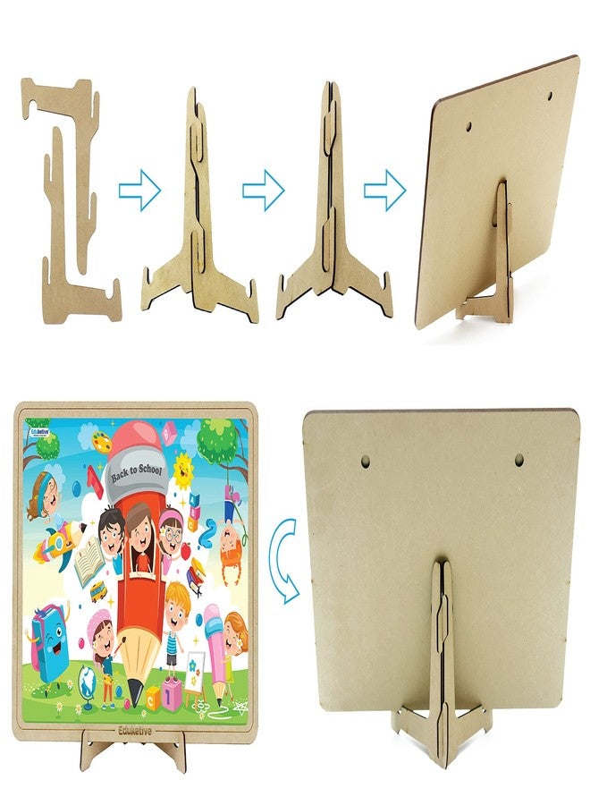 Eduketive مجموعة ألغاز Educetive PuzzleDecor للعودة إلى المدرسة، 6 قطع، ألغاز تركيبية مزخرفة من 40 قطعة، هدية مثالية لأعياد الميلاد - Image 3